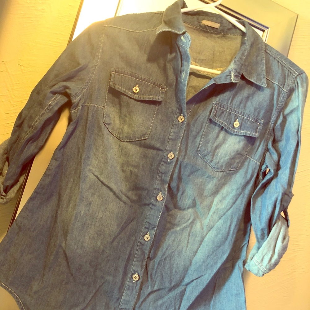 Button Up Jean Shirt